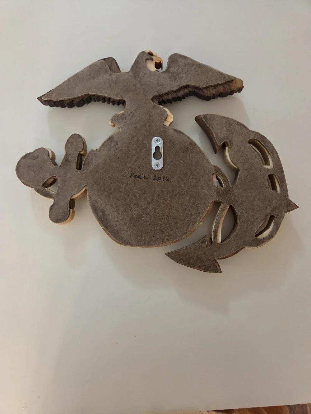 Marine Corp Eagle, Globe, And Anchor Wooden Wall Hanging